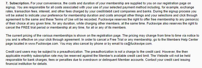 Fuckswipe.com review subscriptions