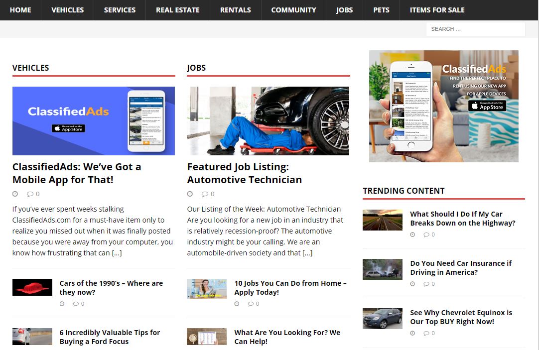 ClassifiedAds.com blog and articles