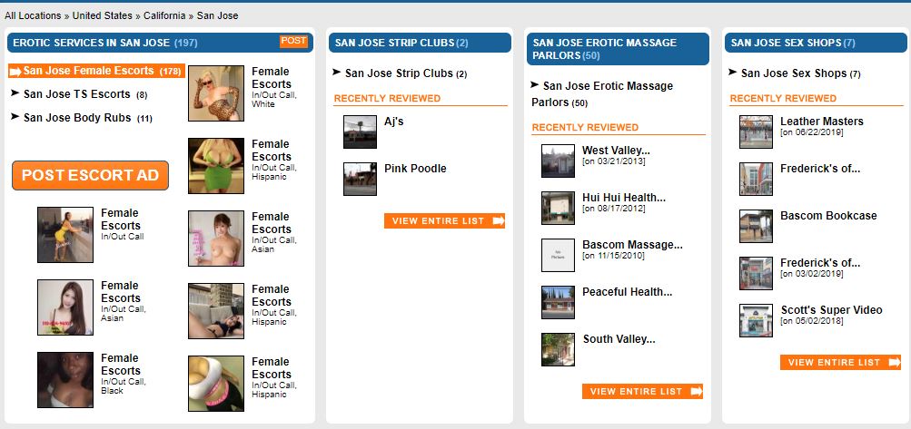 AdultSearch.com Review San Jose example