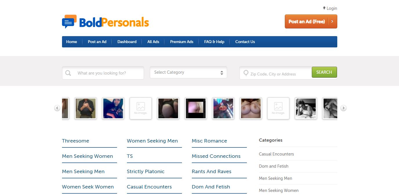 Bold Personals Review home page