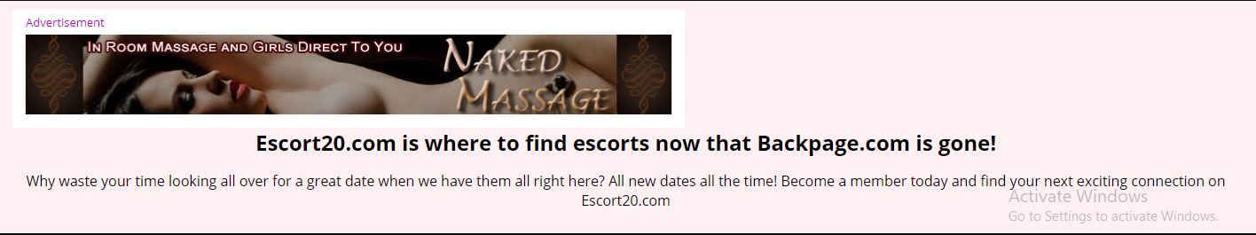 Escort20.com review backpage replacement