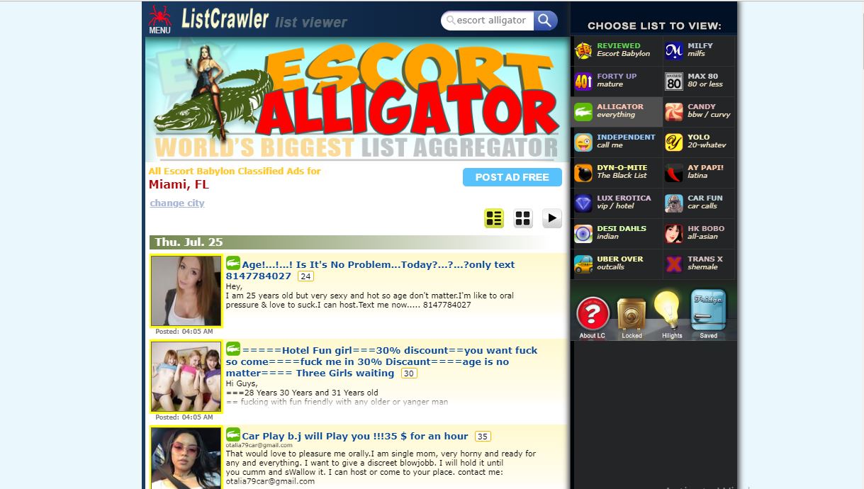 List Crawler review home page