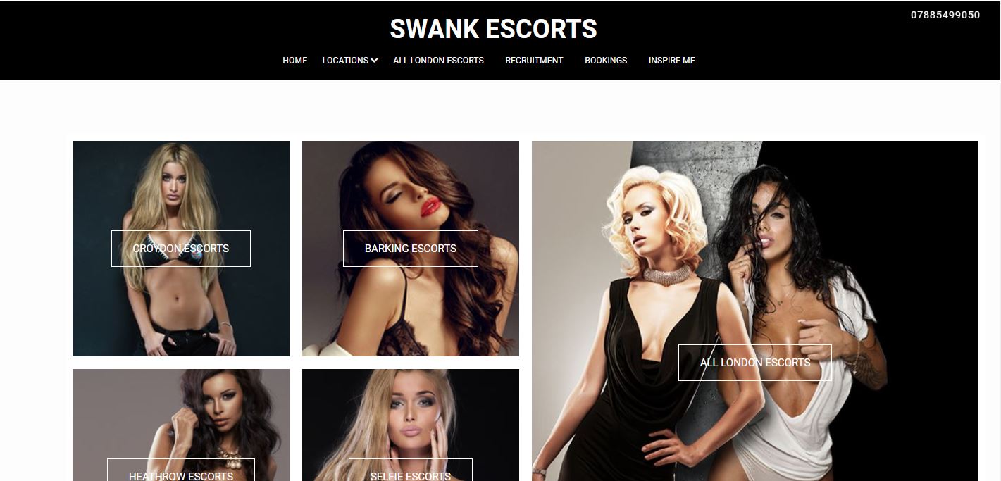 Swank Escorts review home page