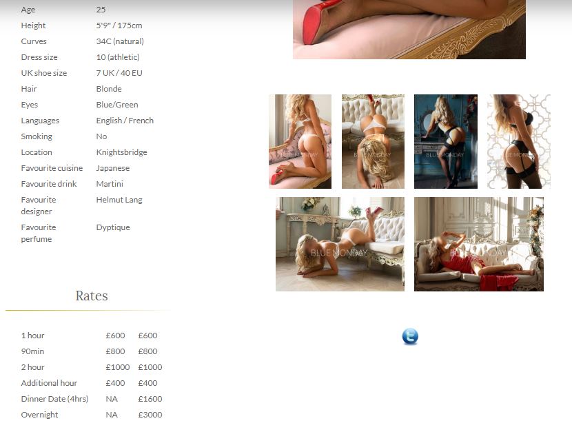 Blue Monday London Review escort profiles