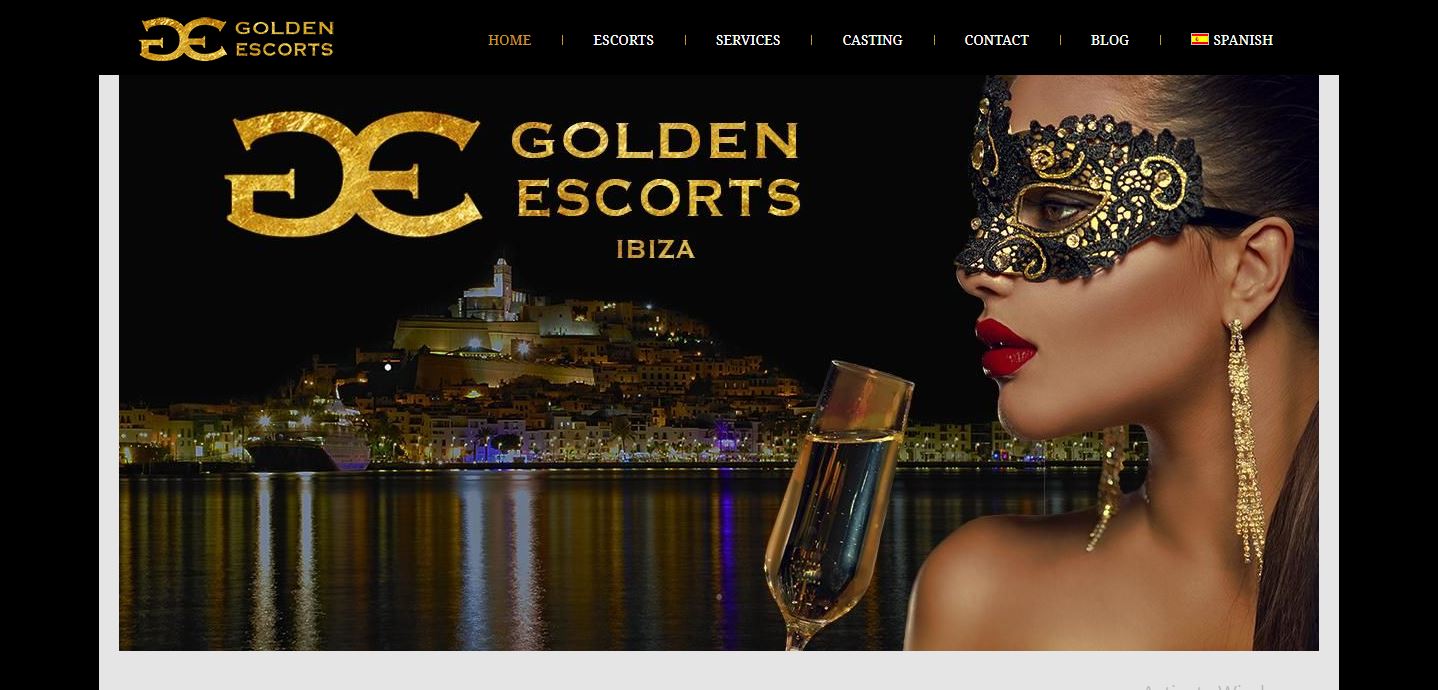 Golden Escorts Ibiza homepage