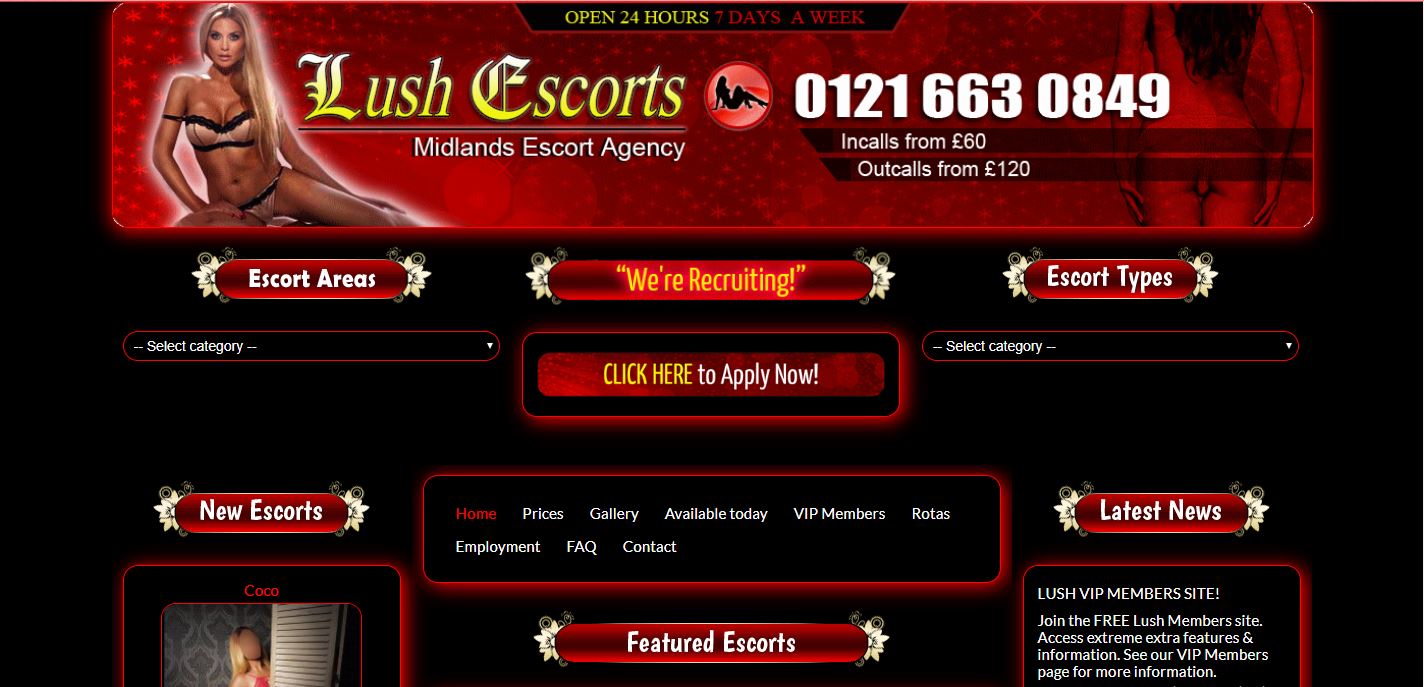 Lush Escorts Review homepage