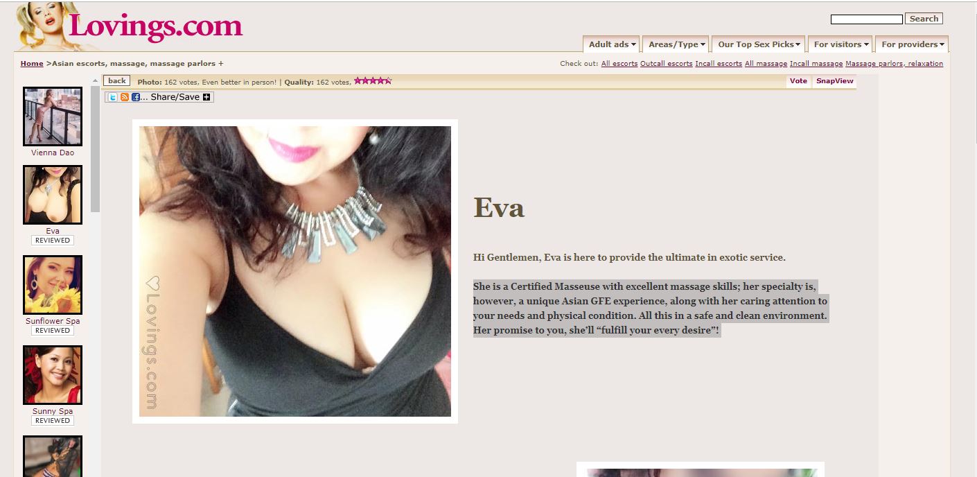 Lovings.com review model Eva