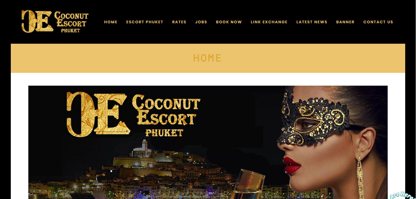 Coconut Escort review homepage screenshot