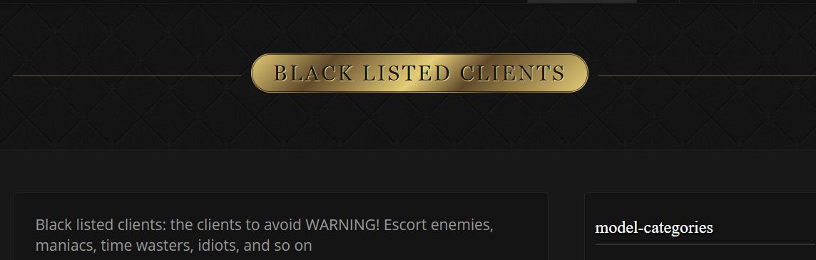 Luxury Escort Worldwide review black listed clients