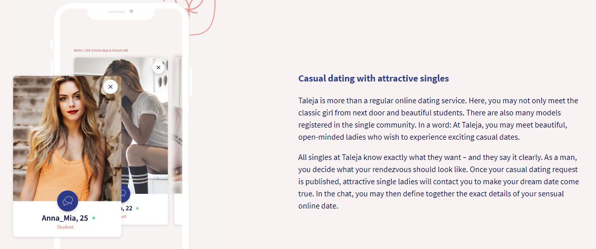 Taleja Review casual dating commercial