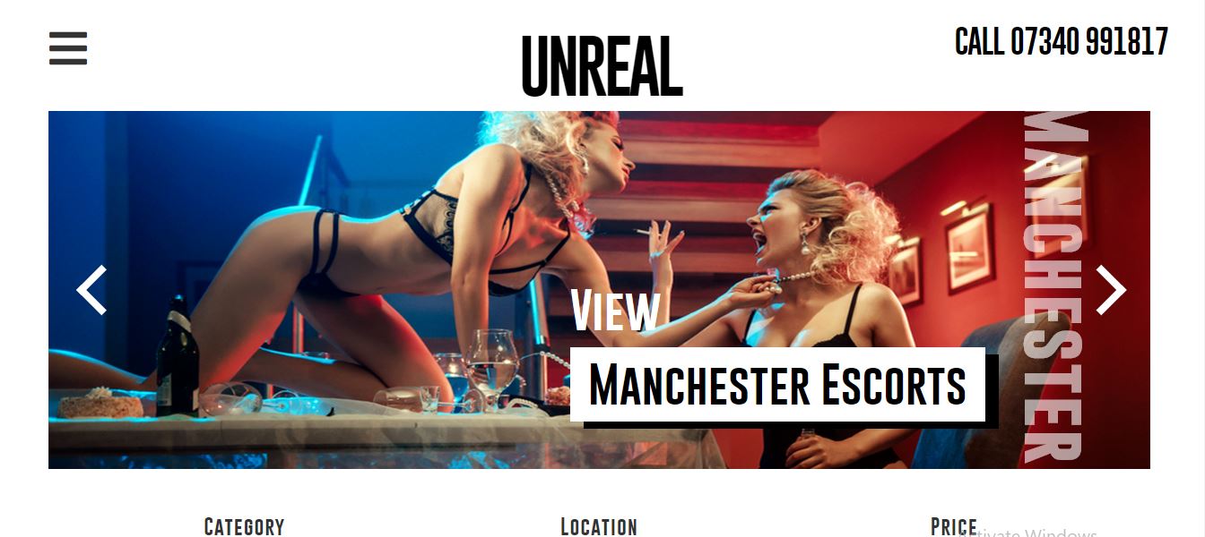 Unreal Escorts Review homepage