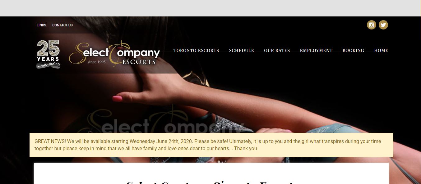 Select Company Escorts Review homepage